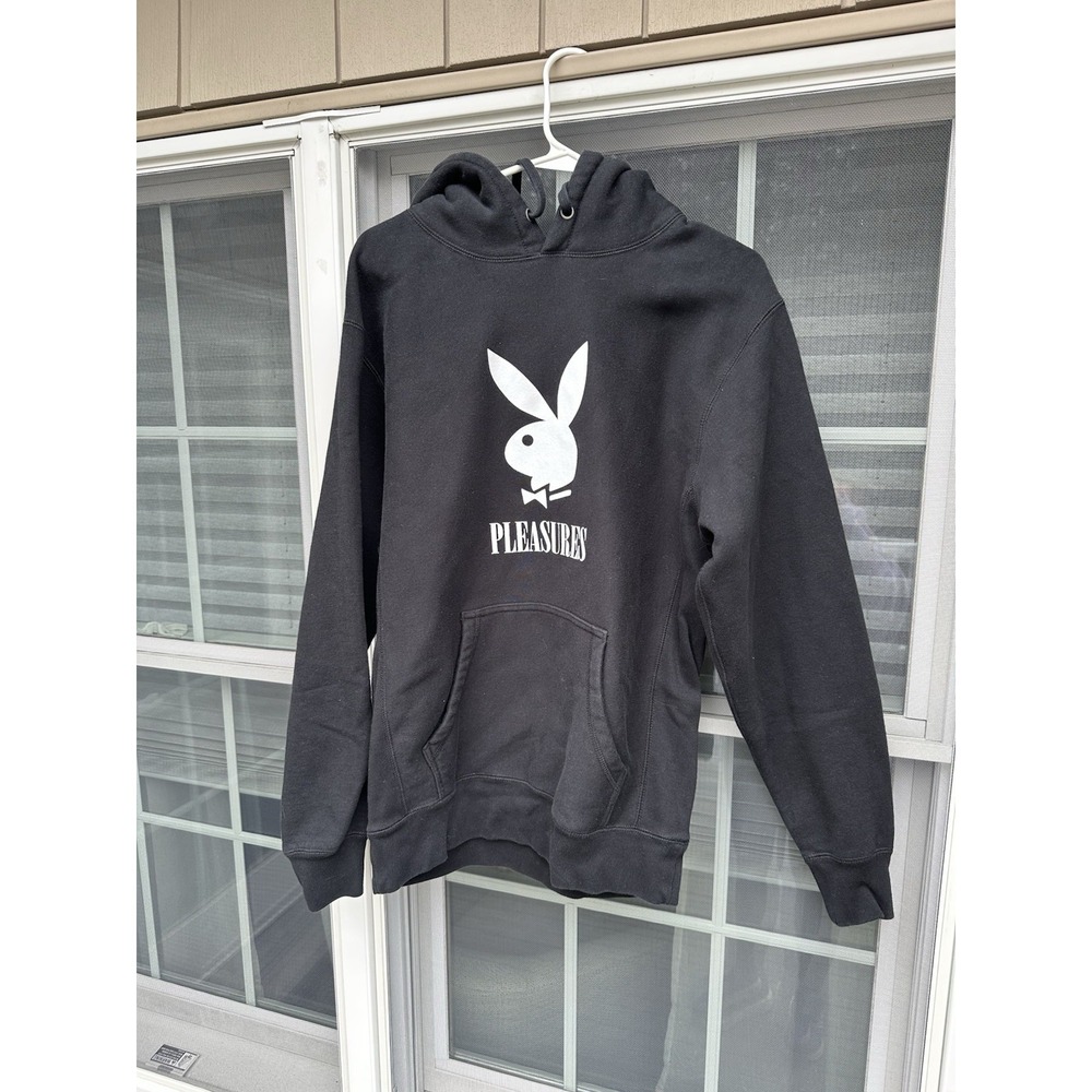 Pleasures x Playboy Logo Hooded Sweater Black Size medium